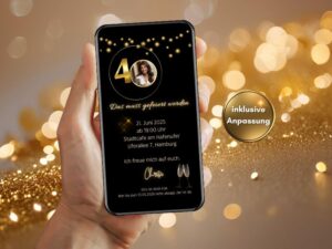 WhatsApp Einladung 40. Geburtstag